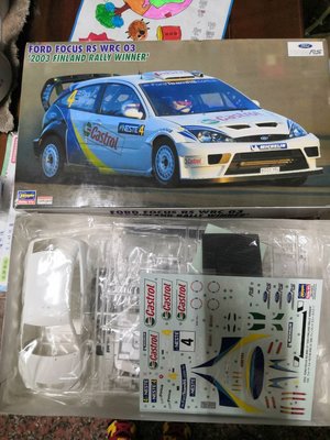[阿彰稀有] HASEGAWA 長谷川模型 1/24 FORD FOCUS WRC 03 芬蘭站塗裝