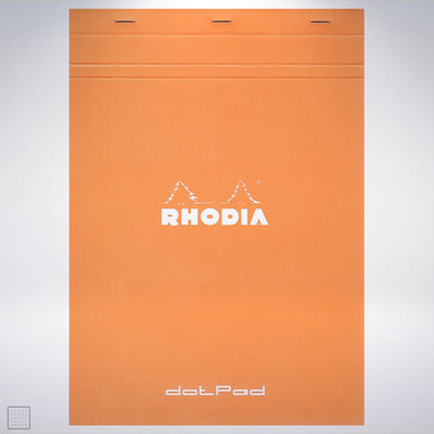 法國 RHODIA Head-Stapled Notepad A4 上掀式點格筆記本: 橘色/Orange