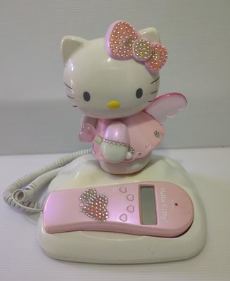 《絕版品》Hello Kitty 凱蒂貓 室內有線話機 來電閃燈 立體