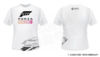 微軟 XBOX 360 ONE SERIES 極限競速 地平線5 FORZA HORIZON 5 衣服 上衣 T恤 白色