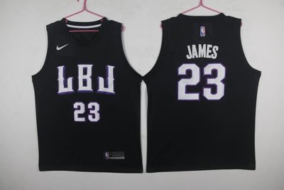勒布朗·詹姆士(LeBron James)NBA洛杉磯湖人隊 LBJ 黑色 球衣 23號