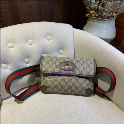 Gucci古馳 493930 Ophidia GG Supreme PVC 虎頭腰包 胸口包