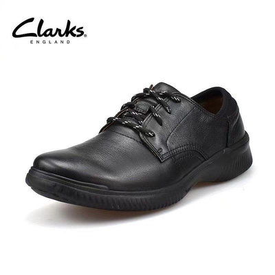 Clarks其樂男鞋新款舒適透氣休閑鞋牛皮鞋系帶皮鞋 Donaway Plain