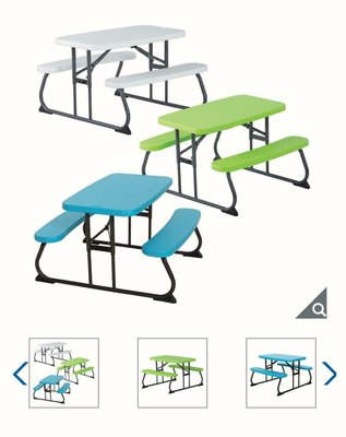 Lifetime 兒童折疊桌椅 (多種顏色選擇)/顏色有萊姆綠，象牙白，海藍色，下標前請先詢問您要的顏色有沒有現貨/紫外線UV防護可預防褪色裂解/好市多代購