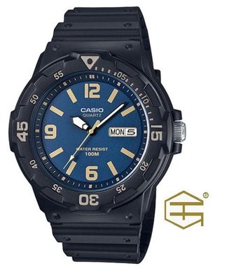 【天龜 】CASIO 簡約 時尚 潛水風DIVER LOOK 運動錶 (黑藍) MRW-200H-2B3