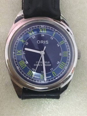 1980年代瑞士ORIS手上鏈機械錶。3種面盤，真皮不鏽鋼錶帶可擇