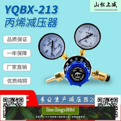【現貨】山松上減廠丙烯減壓器YQBX-213氣體鋼瓶減壓閥調壓閥4mpa優質全銅