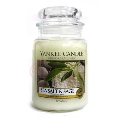 便宜生活館【家庭保健】Yankee Candle 香氛蠟燭 22oz /623g (海鹽與鼠尾草) 全新商品 (可超取)