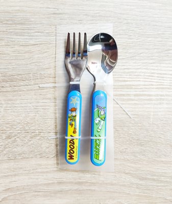 全新商品~美國zak兒童不鏽鋼餐具組 附湯匙. 叉子~玩具總動員款