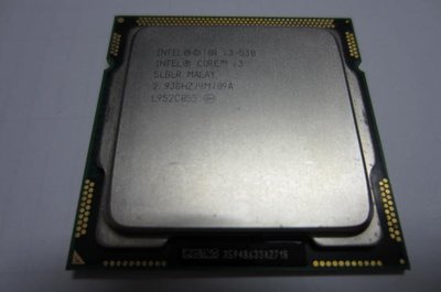 Intel Core I3 530 2.93GHz 1156腳位 第 1 代 Intel 處理器