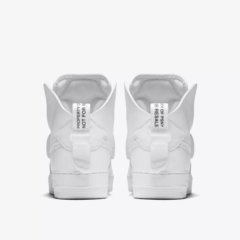 Nike x PSNY Air Force 1 空軍一號High White 高筒高幫真皮解構斷勾反