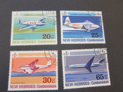 【雲品10】新赫布里底群島New Hebrides 1972 Sc 151-4 set FU 庫號#B535 88672
