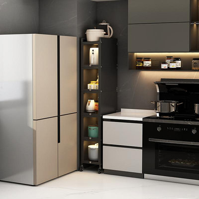廚房超窄夾縫柜收納柜寬20/25/30cm公分落地多層置物架冰箱側邊柜