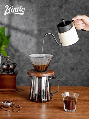 咖啡器具 Bincoo咖啡手沖壺套裝掛耳長嘴細口壺不銹鋼家用咖啡壺帶套防燙傷