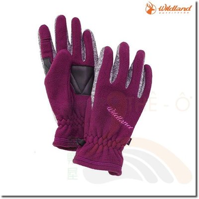 荒野 WILDLAND 中性防風保暖翻指手套 W2011-53紫色 保暖手套 防風/刷毛/保暖 喜樂屋戶外