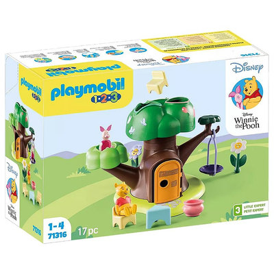 Playmobil摩比人積木 1.2.3迪士尼系列 小熊維尼-樹屋(維尼&小豬) 71316