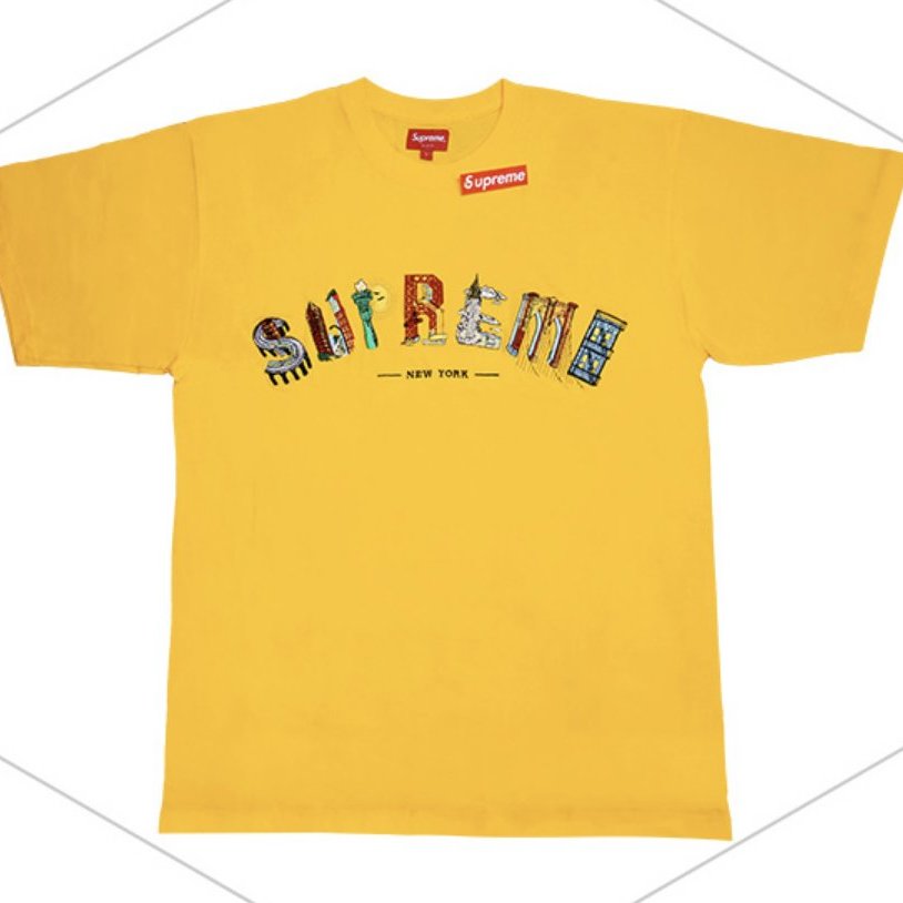 美牌Supreme 潮牌19SS新款NEW YORK City Arc Tee 紐約城市景點刺繡短袖