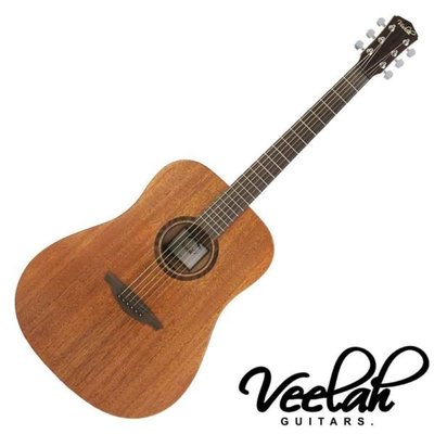 Veelah V1 DM 40吋 民謠吉他 全桃花心木 單板 - 【他，在旅行】