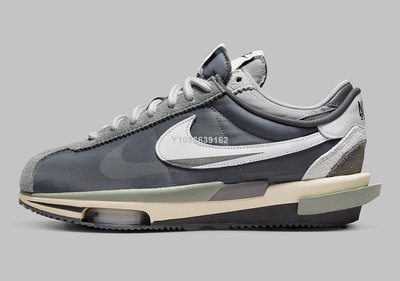 【代購】Sacai x Nike Zoom Cortez 黑灰白 解構經典百搭慢跑鞋DQ0581-001男女鞋-台之星代購