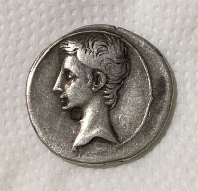 31～30BC 古羅馬 屋大維（奧古斯都）第納爾銀幣