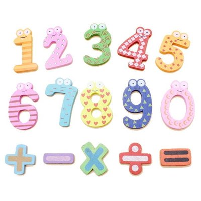 【天馬行銷】數字符號 幼兒學習 留言貼 白板貼 冰箱貼 冰箱磁鐵(1組)