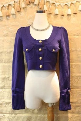 【性感貝貝】Pesara 黃蕙玲紫色美麗諾羊毛針織小外套, Michael Kors M'S Grace貝爾尼斯出清