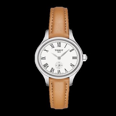 Tissot 天梭臻時系列皮帶石英女腕錶 T1031101603300