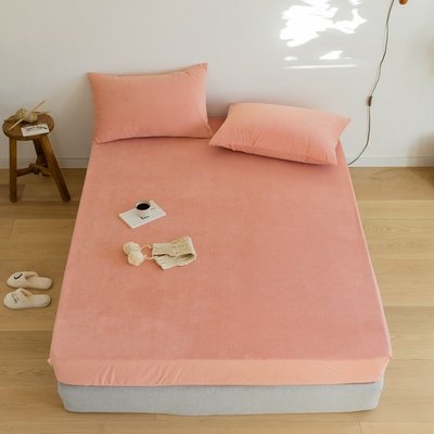 素色寶寶絨單床笠素色冬季保暖法蘭絨床包 雙人床包 /加大床包 床罩 床單 枕頭套 加厚床包 輕盈保暖