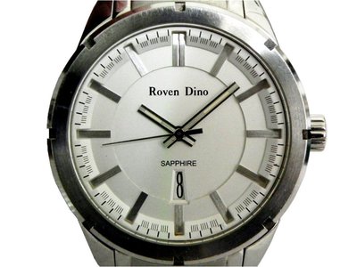 [專業模型] 時尚錶 [RovenDino R669] 羅梵迪諾 大錶徑經典圓型[白面+日期][水晶鏡面]石英/中性錶
