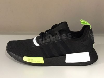 【Dr.Shoes 】Adidas Originals NMD R1 黑色 螢光綠 男款 休閒運動鞋 EF4268
