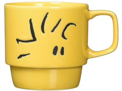 15398A 日本進口 日本製 可愛史努比糊塗塔克馬克杯 Woodstock喝茶杯水杯陶瓷杯造型咖啡杯送禮禮物收藏品擺件