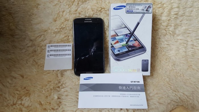 Samsung Galaxy Note Ii Gt N7100 32g 5 5寸手機黑色零件維修拆件殺肉機 Yahoo奇摩拍賣