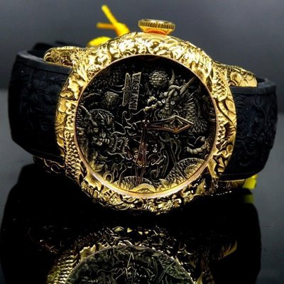 【MOMO全球購】Invicta手錶  龍紋全自動機械腕錶霸氣男錶25082