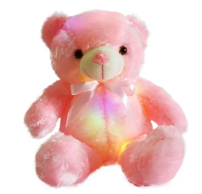 13667c 歐洲進口 好品質 限量品 可愛 會發光發亮 柔軟 粉色小熊小熊熊抱枕絨毛玩偶絨毛絨娃娃擺設品送禮禮物
