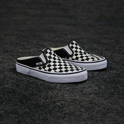 Max代購#Vans SlipOn 黑白棋盤格 半拖一腳蹬懶人鞋夏季必備