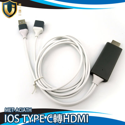 《獨一無2》高清電影 1M IPHONE/IPAD/TYPE C轉HDMI訊號線 MET-ACIATH HDMI接口