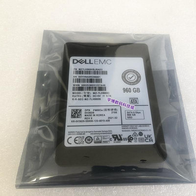 DELL/戴爾 R630 R730 R740原裝960GB固態硬碟960G SSD SATA 6Gb