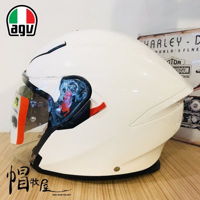 【帽牧屋】 義大利 AGV K5 JET 四分之三罩安全帽 半罩 內置 內墨片 素色 白色