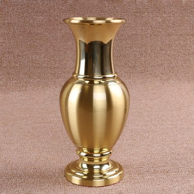 小姐姐『佛具』日本銅花瓶純銅家用佛前供佛觀音佛台金色佛瓶金屬花屏插花一對