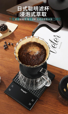 咖啡過濾器 Mongdio聰明杯v60咖啡濾杯分享壺滴漏咖啡壺手沖咖啡過濾器具套裝