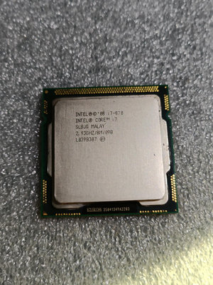 Intel® Core™ i7-870 處理器8M 快取記憶體，2.93 GHz LGA1156針腳 功能正常