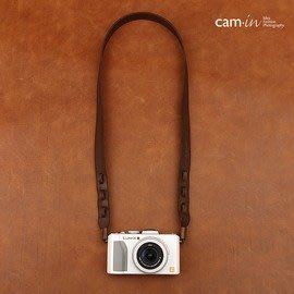 【Photo Style】【Cam-in】 CAM2414 真皮相機背帶【深咖穿孔】7mm 通用型