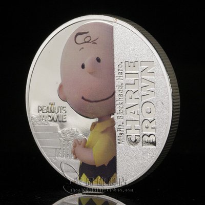 特價！美國史努比查理布朗紀念幣 花生兒卡通銀幣硬幣收藏兒童外幣金幣