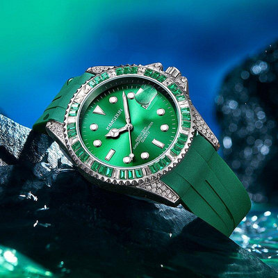 新款推薦百搭手錶 新款鑲鉆綠水鬼金詩頓跨境手錶男士防水男錶高檔腕錶石英錶批發 促銷