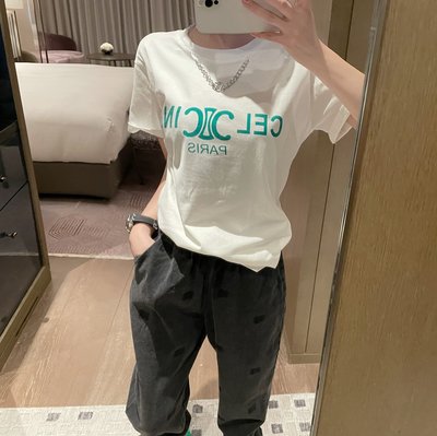 【熱賣精選】CELINE 鏈條 短袖圓領T恤