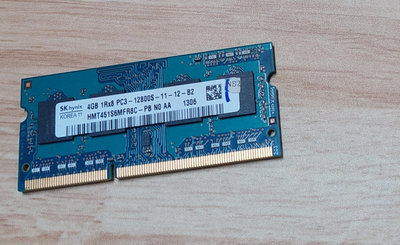 【SK Hynix 海力士】DDR3 1600 4G PC3-12800S 雙面顆粒 筆電/筆記型記憶體 4GB