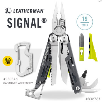 【錸特光電】Leatherman SIGNAL 灰/黃色 (送扣環 #930378) 工具鉗 野外求生配備 #83273