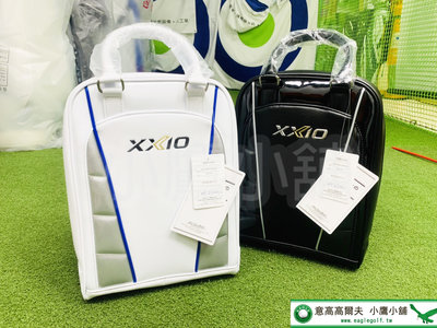 [小鷹小舖] Dunlop XXIO GOLF GGA-X144 高爾夫鞋包 休閒時尚鞋袋 合成皮革(PU) 白/黑