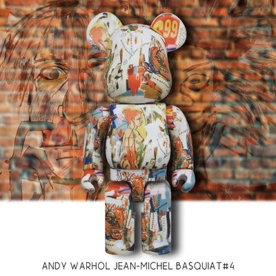 BE@RBRICK Andy Warhol BASQUIAT #4 安迪沃荷 x 巴斯奇亞 第四代 1000% 現貨一隻