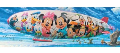 950-595 絕版950片日本進口拼圖 迪士尼 米奇米妮 飛行船